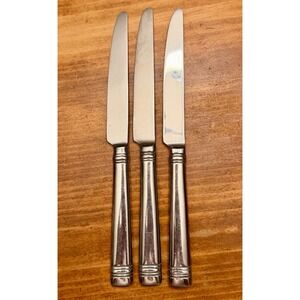 Reed and Barton Longwood II Stainless Steel Dinner Knives Set of 3 Replacement